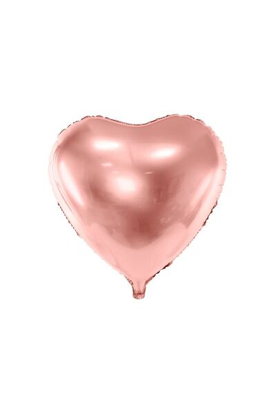 Partydeco Balon Folie Inima, rose gold, 45 cm