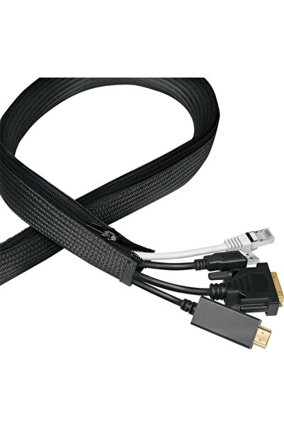 LogiLink Tub de protecție pentru cabluri 0,3 mm cu fermoar 5 m negru