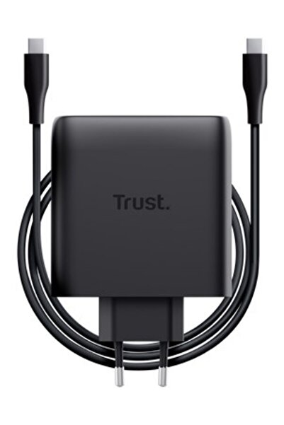 Trust Încărcător GaN MAXO 100W cu 2 porturi, USB-C, negru