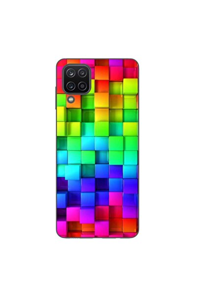 OEM Husa compatibila cu Samsung Galaxy A12 Silicon Gel Tpu Model Colorful Cubes