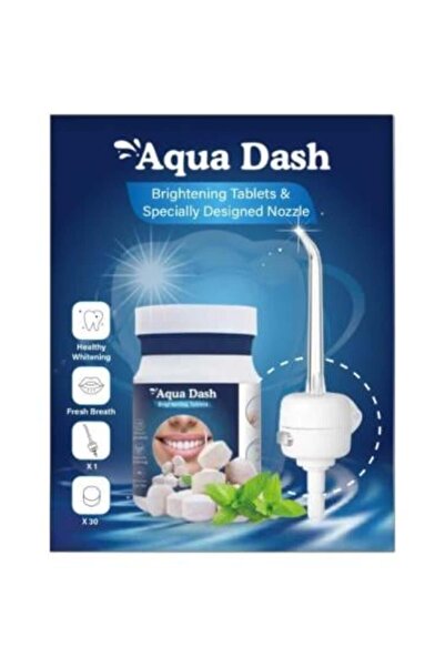 aqua dash Teeth Whitening Tablets with Aqua Dash Water Flossing Head - 30 Tab...