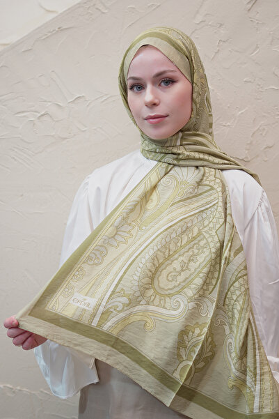 efdal şal eşarp Retro Elegance Pattern Premium Tencel Shawl