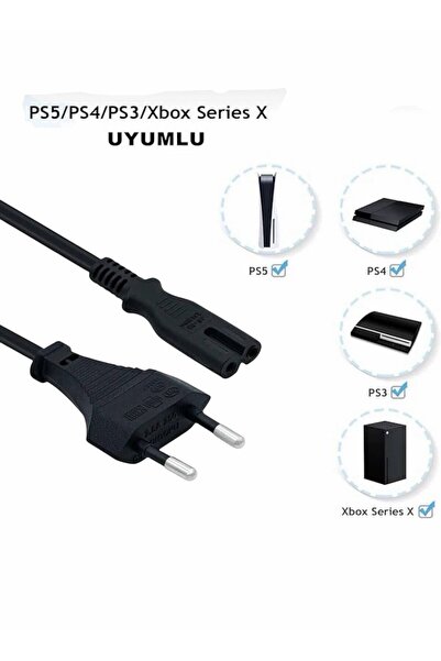 JOYCOR Power Elektrik Güç Kablosu – Ps5, Ps4, Ps3, Ps2 ve Xbox Uyumlu Global ...