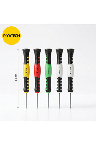 PİYATECH 5 Parça Hassas Elektronik Ve Telefon Tamir Tornavida Seti İphone İpa...