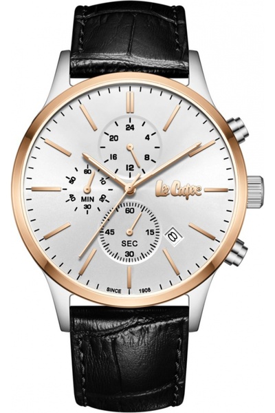 Lee Cooper Ceas de modă pentru bărbați LC08154.531 — negru.