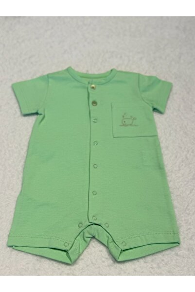 Caramell Boy's Short Jumpsuit - 100% Natural Cotton - Green