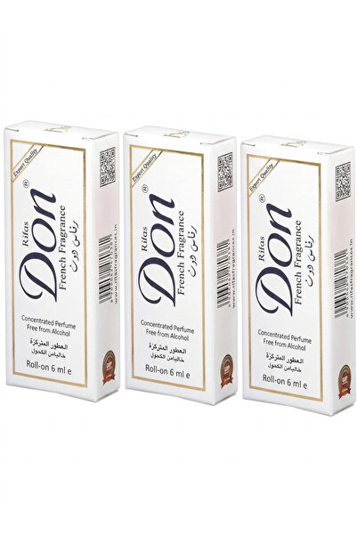 Rifas Don زيت عطري رول أون برائحة فرنسية، 6 مل، عبوة من 3 قطع