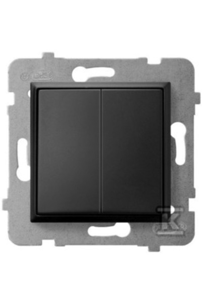 OSPEL Conector scări dublu negru metalic (LP-10U/m/33)