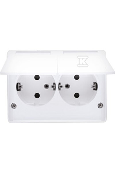 Kontakt-Simon Priză scandinavă Schuko, Kontakt-Simon, IP44, Alb