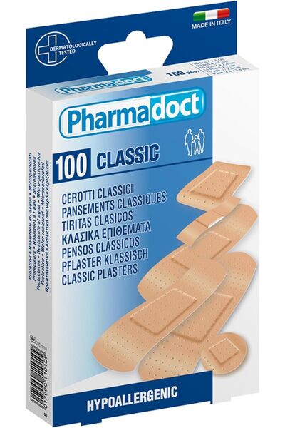 Pharmadoct Plasters Set 100-Pieces, Assorted