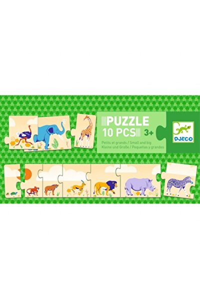 djeco Puzzle din lemn de la mic la mare