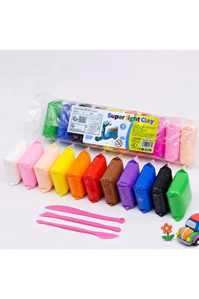 Generic Lightweight Modeling Clay Set for Kids, 12 Assorted Colors with Moldi...