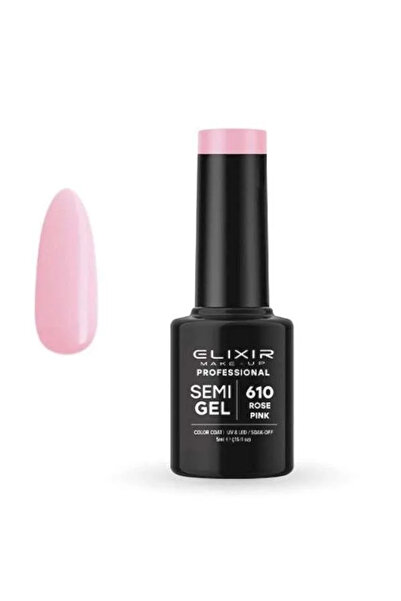 Elixir Επαγγελματικό Ημιμόνιμο Βερνίκι Νυχιών Ημι-τζελ 610 Ροζ Τριανταφυλλί 5ml