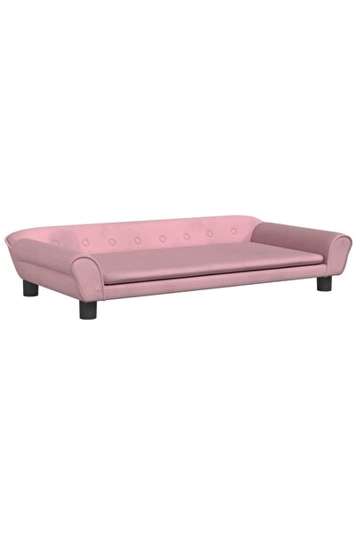 vidaxl Canapea pentru copii, roz, 100x50x26 cm, catifea