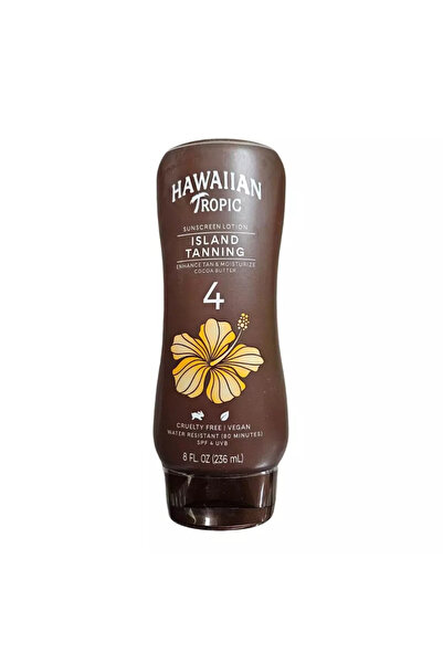 Hawaiian Tropic Island Tanning SPF 4 Sunscreen Lotion With Cocoa Butter- 236ml