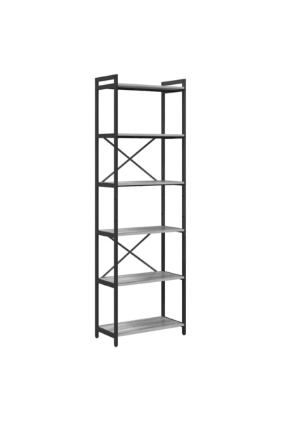 vidaxl Raft pentru cărți sonoma gri 40 x 30 x 85 cm Lemn compozit
