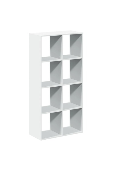 vidaxl Bibliotecă separatoare de cameră, albă, 69,5x29x137,5 cm, lemn stratif...
