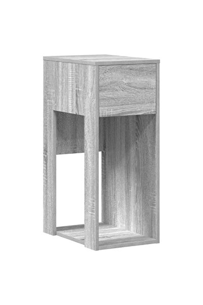 vidaxl Suport turn computer cu sertar gri Sonoma 30x44x74 cm