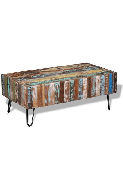 vidaxl Măsuță de cafea, 100 x 50 x 38 cm, lemn masiv reciclat
