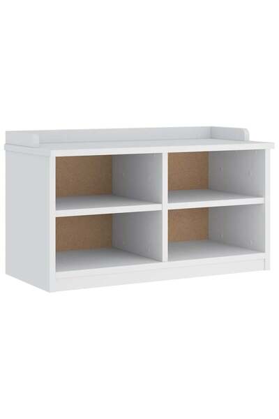 vidaxl Bancă pentru hol „SANDNES” albă 87x40x50 cm, lemn masiv de pin
