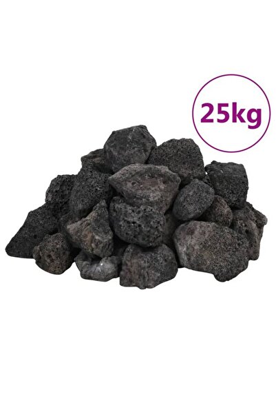 vidaxl Pietre vulcanice, 25 kg, negre, 3-5 cm