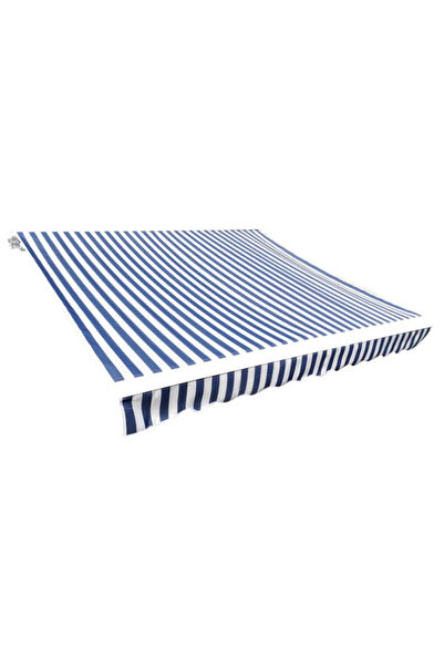 vidaxl Pânză pentru copertină, albastru și alb, 4 x 3 m (cadru nu este inclus)
