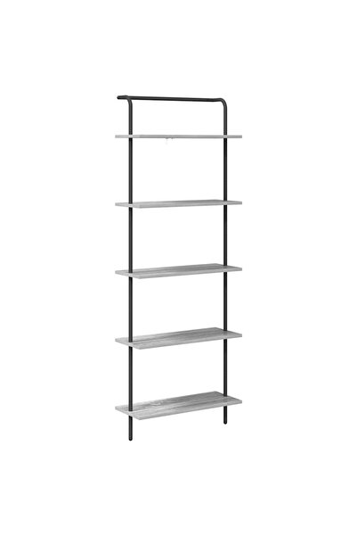 vidaxl Raft pentru cărți Gri Sonoma 60 x 24 x 168 cm Lemn compozit