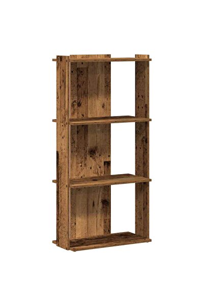 vidaxl Bibliotecă cu 3 etaje din lemn vechi 60x30x120cm lemn prelucrat