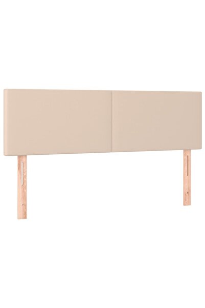 vidaxl Tăblii de pat 2 buc. cappuccino 72x5x78/88 cm piele ecologică