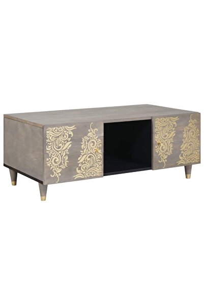 vidaxl Masă de cafea Gri 100 x 54 x 40 cm Lemn de mango solid
