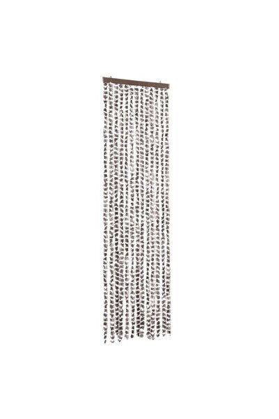 vidaxl Perdea anti-insecte, Gri taupe și alb, 56 x 185 cm, Șenilă