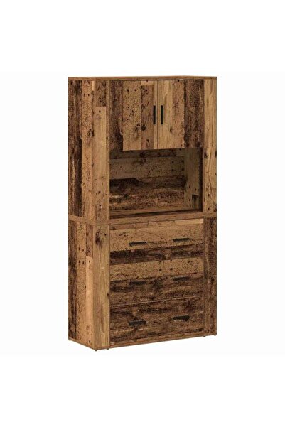 vidaxl Comodă cu sertar Lemn vechi 80 x 33 x 150 cm Lemn prelucrat