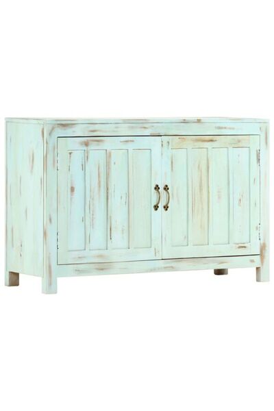vidaxl Comodă, albastru deschis, 110 x 35 x 70 cm, lemn masiv de mango