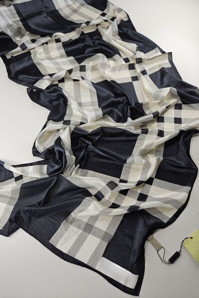 shalya scrafs Plaid Striped Voile Silk Shawl Accessory Shoulder Shawl Foulard