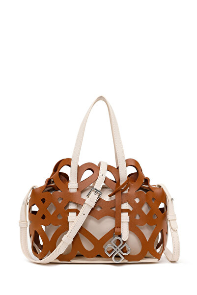 Derimod Women's Tan Patterned Mini Crossbody Bag 26Sbd293118
