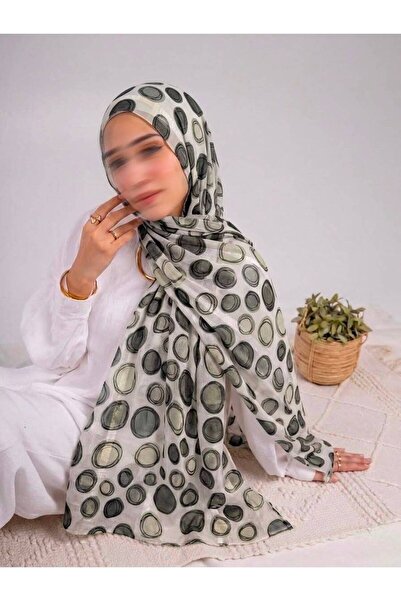 ISHRAQAT AL-AMAL طرح شيفون منقط بالدوائر طولها 2 م وعرضها 1م مريحه وجميله بال...