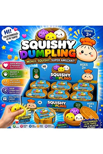 hey Jucărie Squishy Gălușcă 6 cm, 3 buc/cutie, Antistres, Culori asortate