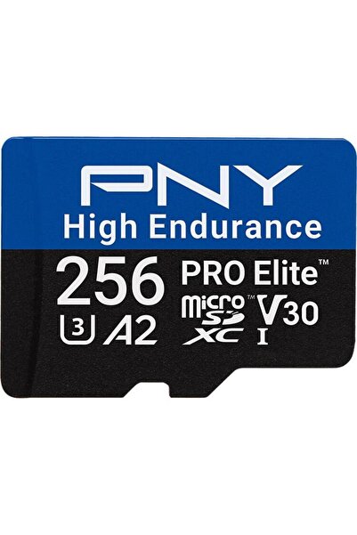 PNY Card microSDXC UHS-I U3 A2 V30 Pro Elite High Endurance 256GB cu adaptor SD