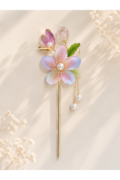 yiora Premium Series Gold Metal Body Flower, Chain and Pearl Detailed French ...