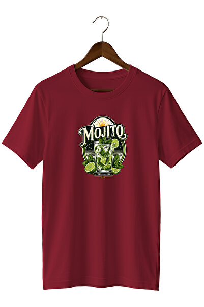 remonz Mojito Cocktail Unisex Cocktail Printed Regular Fit Crew Neck T-Shirt