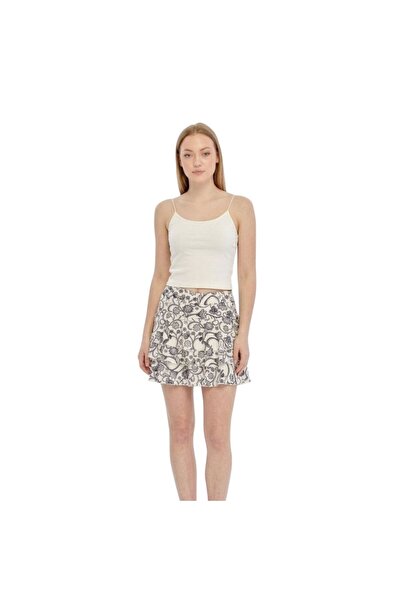 trender Crop elastic strap women's tank top 582-04 ecru