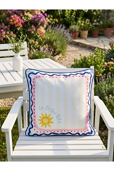RahanDesign La Dolce Vita Written Double-Sided Suede Throw Pillow Cover - 45X...
