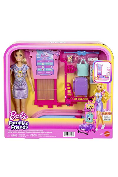 Barbie Σετ αποσκευών για οικογένεια και φίλους (άνω και κάτω μέρος) στο αεροδ...