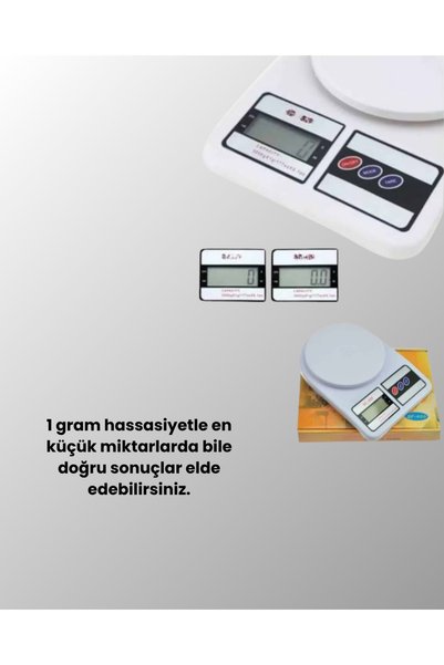 ZERO LAND GELALSAT Hassas Tartım İçin Dijital Mutfak Terazisi – 10kg (190534) / 1g
