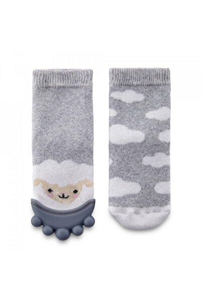 Babyjem Sosete cu accesoriu dentitie Teether Socks (Culoare: Gri)