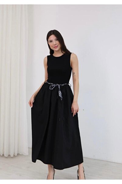 Look Kadıköy Women's Skirt Poplin Short Sleeve Fair Dress