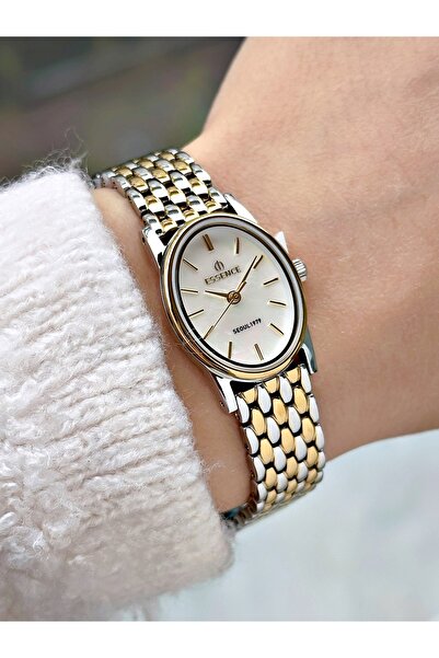Essence Special Design Steel Cord Silver-Gold Color Women Wrist Watch Es7007Mr