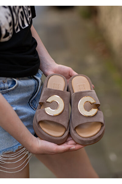 EREN SHOES BAG شبشب نسائي أنيق وعصري من CELARUS مصنوع من الجلد السويدي الأصلي...