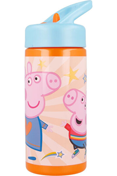 Stor Πλαστικό Παγούρι με Καλαμάκι Peppa Pig Kindness Counts Πολύχρω�