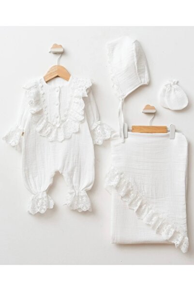 Cherub Baby Muslin Buttoned 100% Cotton Blanket Overalls Set Pugi Newborn Bab...